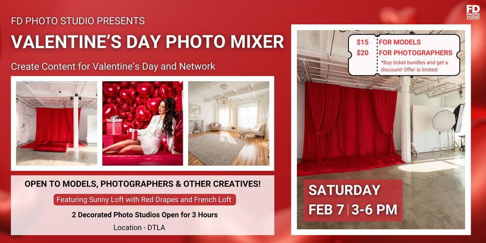 Valentine's Day Photography Mixer Event in Downton Los Angeles | FD Photo Studio Valentine's Day Photography Mixer Event in Downton Los Angeles | FD Photo Studio