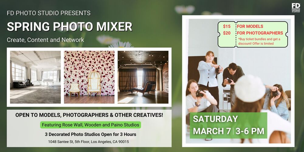 Spring Photo Mixer Event in Los Angeles | FD Photo Studio Spring Photo Mixer Event in Los Angeles | FD Photo Studio