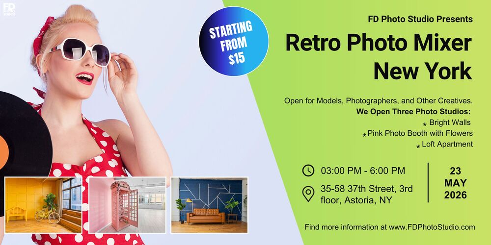 Retro Photo Mixer Event in New York | FD Photo Studio Retro Photo Mixer Event in New York | FD Photo Studio